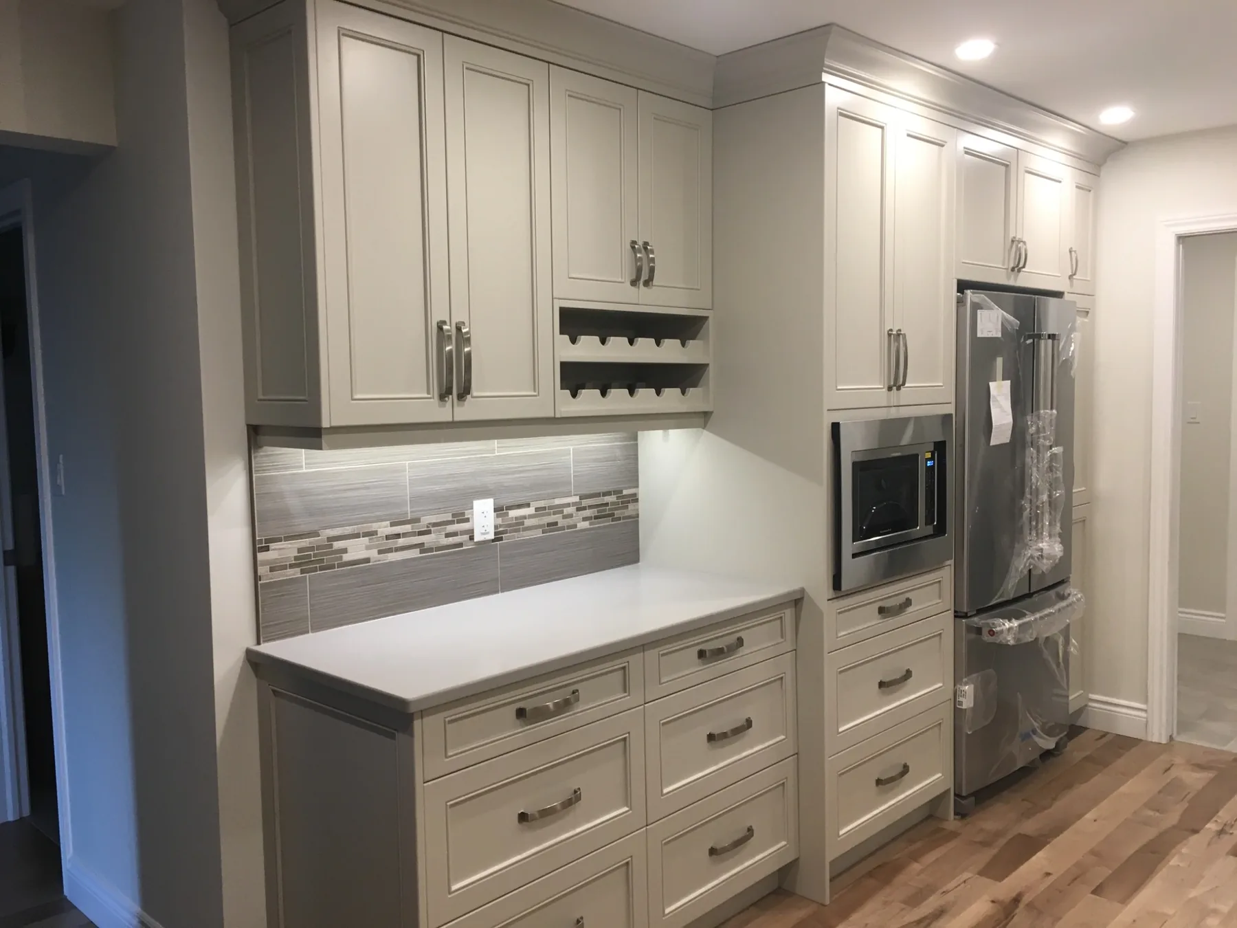 Custom kitchen storage and appliance cabinetry