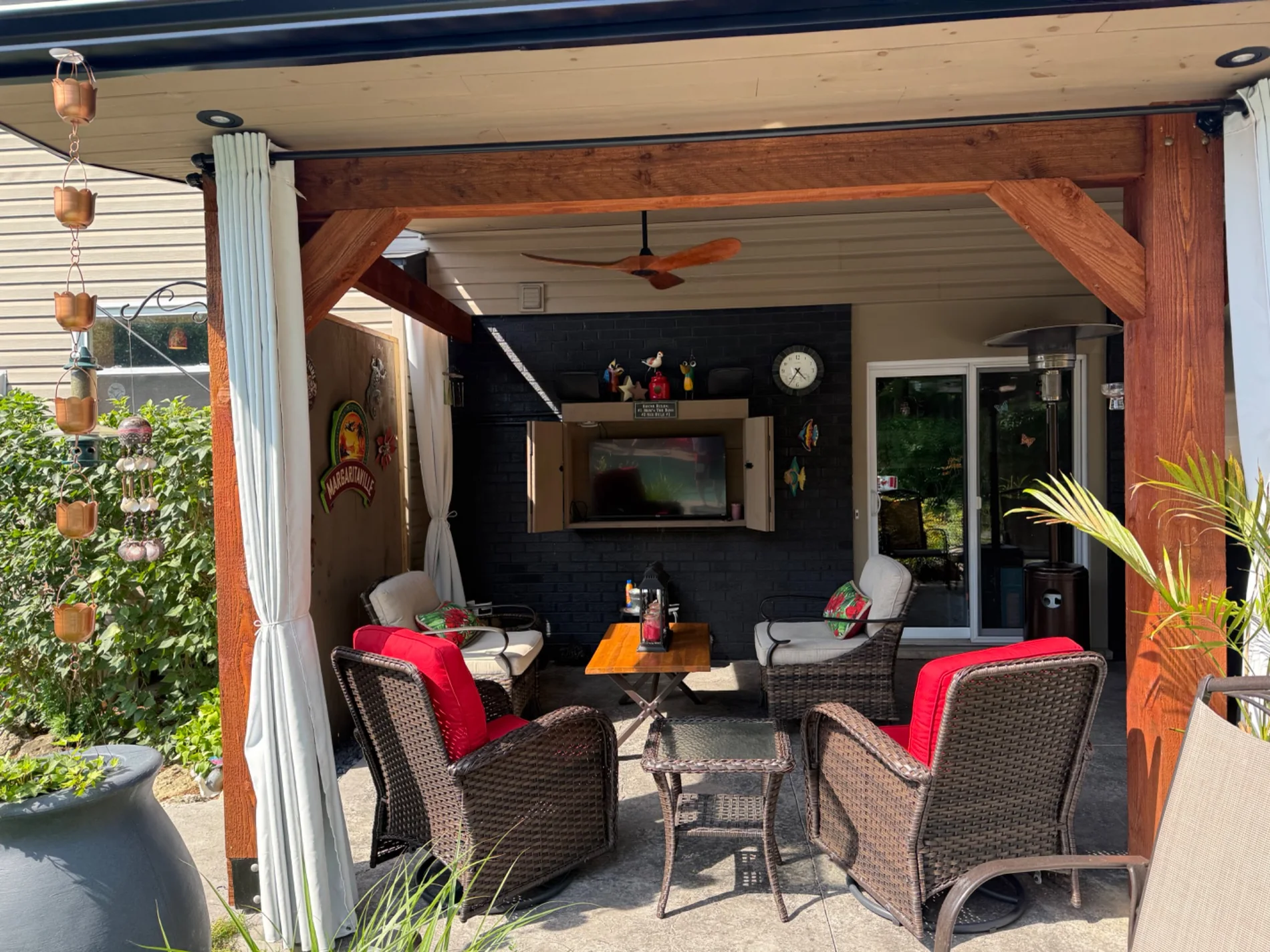 Finished covered patio